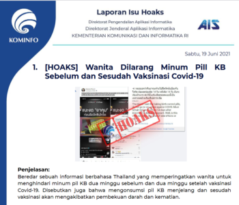 Isu Hoaks 19 Juni 2021