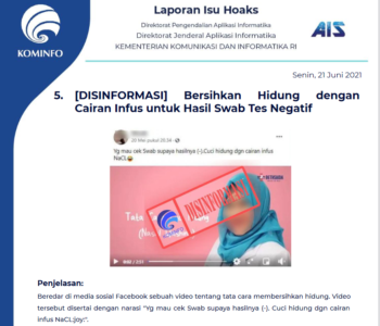 Isu Hoaks 21 Juni 2021