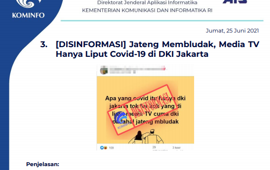 Isu Hoaks 25 Juni 2021
