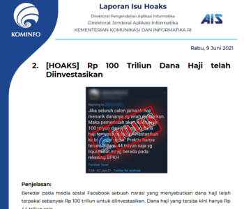 Isu Hoaks 9 Juni 2021