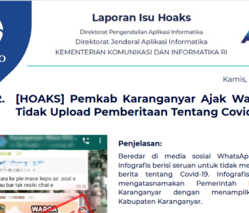 Isu Hoaks 22 Juli 2021
