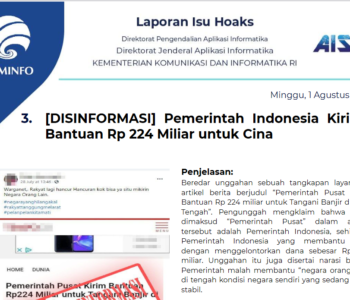 Isu Hoaks 1 Agustus 2021