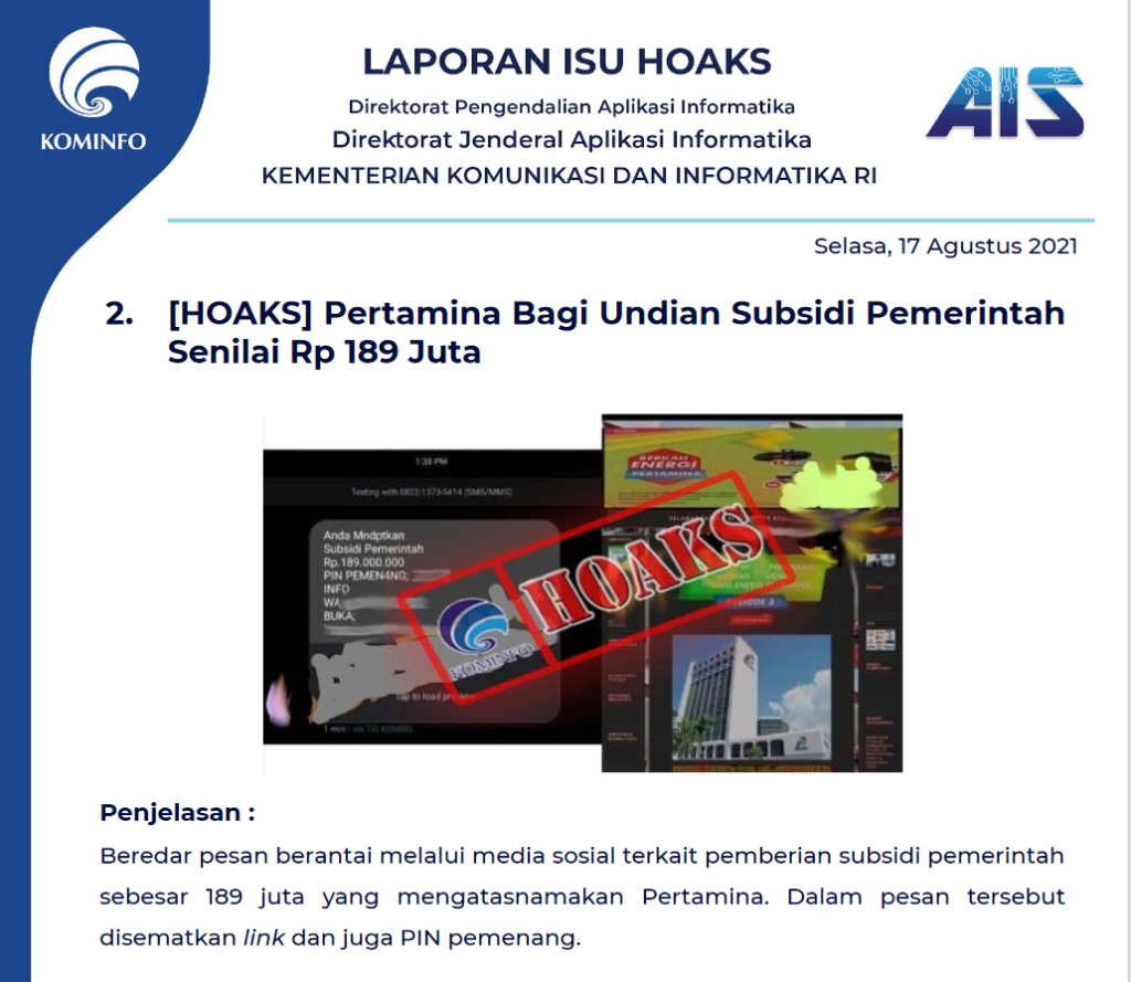Isu Hoaks 17 Agustus 2021