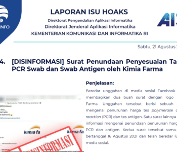 Isu Hoaks 21 Agustus 2021