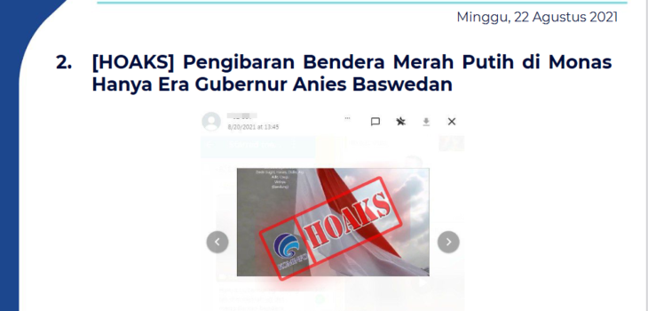 Isu Hoaks 22 Agustus 2021