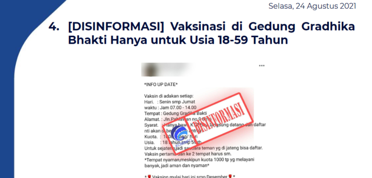 Isu Hoaks 24 Agustus 2021