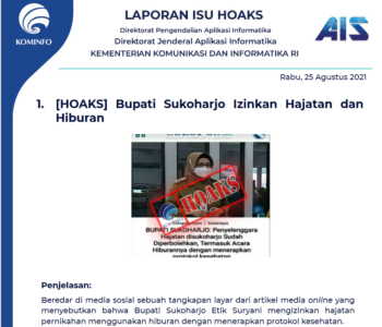 Isu Hoaks 25 Agustus 2021