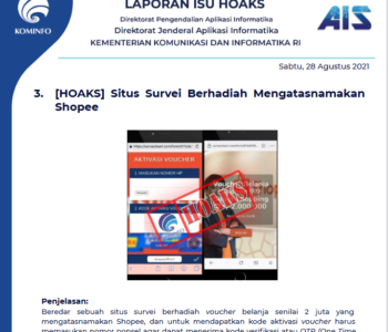 Isu Hoaks 28 Agustus 2021