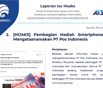 Isu Hoaks 29 Juli 2021