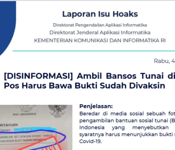 Isu Hoaks 4 Agustus 2021