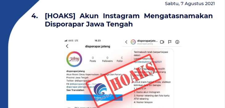 Isu Hoaks 7 Agustus 2021