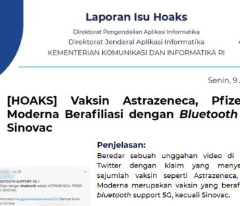Isu Hoaks 9 Agustus 2021