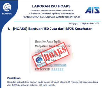 Isu Hoaks 12 September 2021