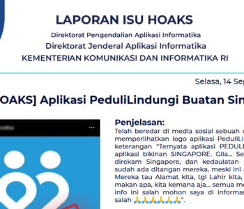 Isu Hoaks 14 September 2021