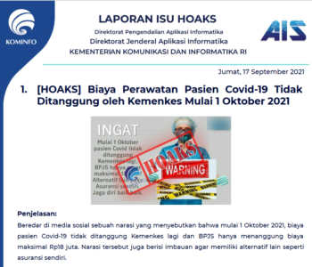 Isu Hoaks 17 September 2021