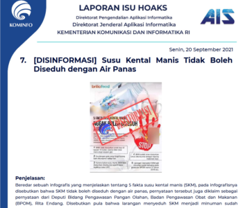 Isu Hoaks 20 September 2021