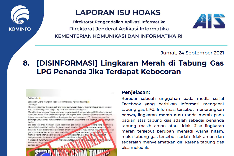 Isu Hoaks 24 September 2021