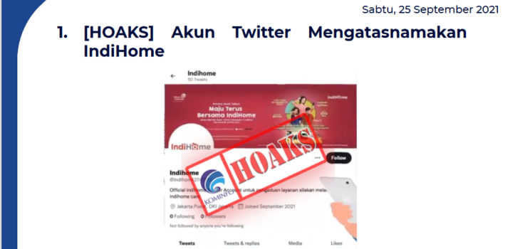 Isu Hoaks 25 September 2021