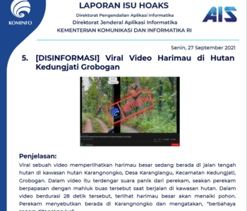 Isu Hoaks 27 September 2021