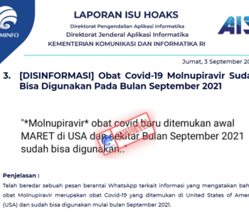 Isu Hoaks 3 September 2021