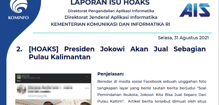 su Hoaks 31 Agustus 2021