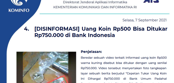 Isu Hoaks 7 September 2021