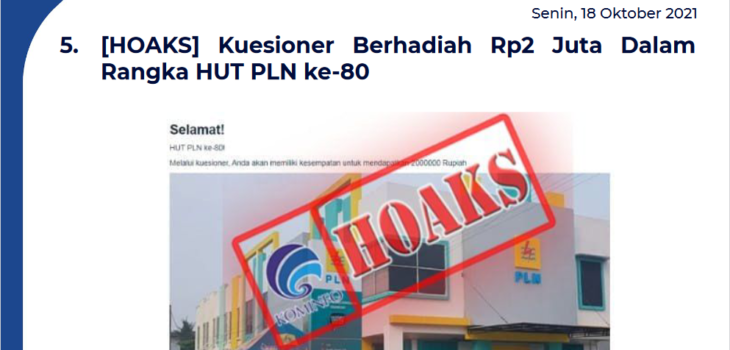 Isu Hoaks 18 Oktober 2021