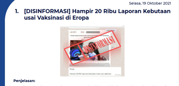 Isu Hoaks 19 Oktober 2021