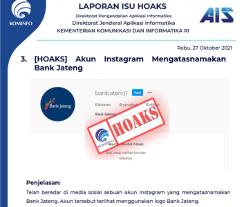 Isu Hoaks 27 Oktober 2021