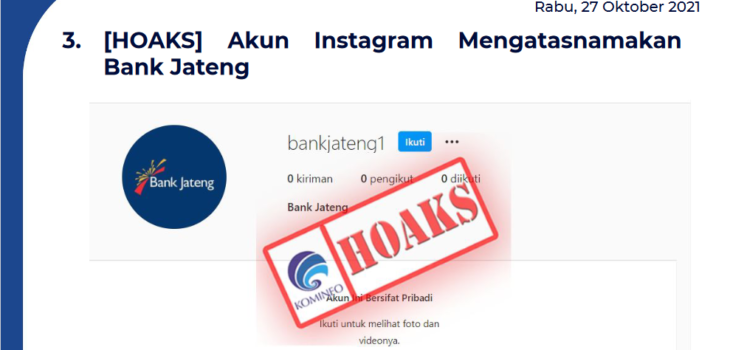 Isu Hoaks 27 Oktober 2021