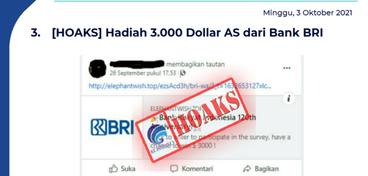 Isu Hoaks 3 Oktober 2021