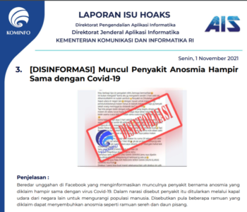 Isu Hoaks 1 November 2021