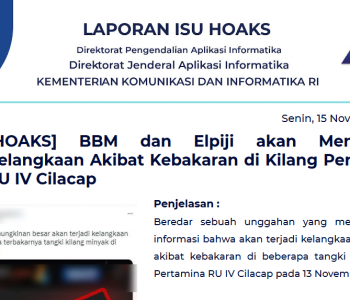 Isu Hoaks 15 November 2021