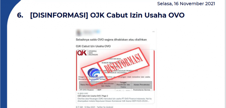 Isu Hoaks 16 November 2021