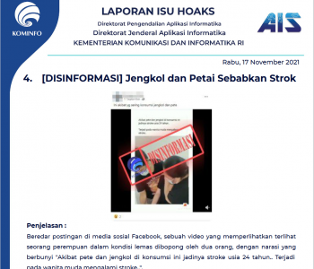 Isu Hoaks 17 November 2021