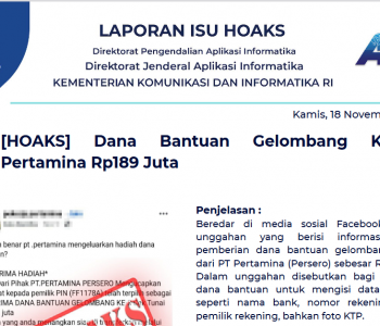 Isu Hoaks 18 November 2021