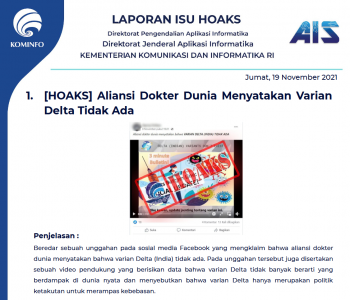 Isu Hoaks 19 November 2021