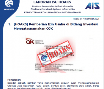 Isu Hoaks 24 November 2021