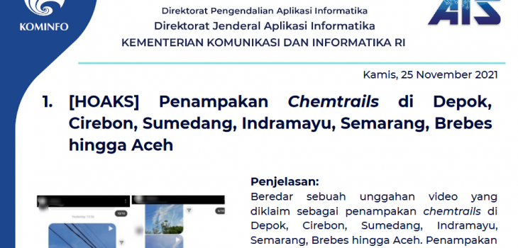 Isu Hoaks 25 November 2021