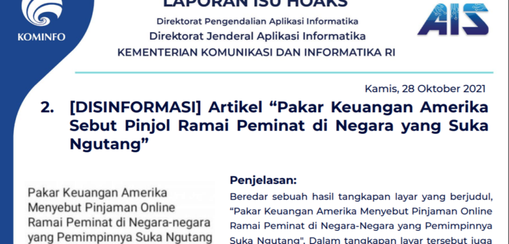 Isu Hoaks 28 Oktober 2021