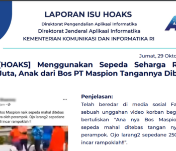 Isu Hoaks 29 Oktober 2021