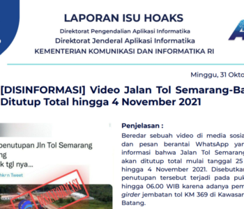 Isu Hoaks 31 Oktober 2021