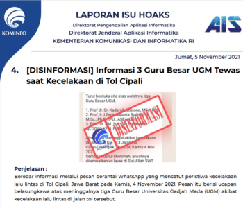 Isu Hoaks 5 November 2021