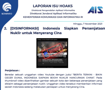Isu Hoaks 7 November 2021
