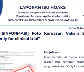 Isu Hoaks 8 November 2021