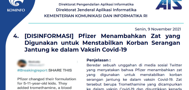 Isu Hoaks 9 November 2021