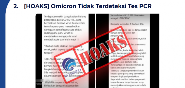 Isu Hoaks 1 Desember 2021