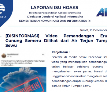 Isu Hoaks 10 Desember 2021