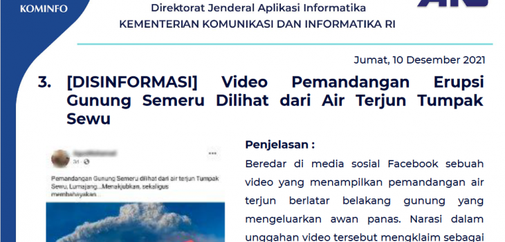 Isu Hoaks 10 Desember 2021