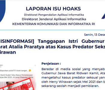 Isu Hoaks 13 Desember 2021